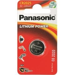 Panasonic baterija Lithium CR2025 1BP, 1 gab. cena un informācija | Baterijas | 220.lv