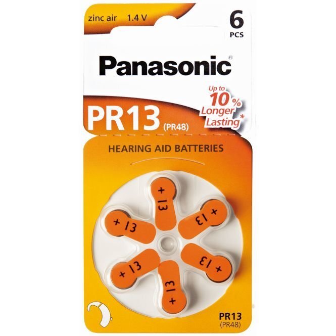 Panasonic baterija Zinc-Air PR13H-LB, 6 vnt. cena un informācija | Baterijas | 220.lv