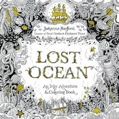 Lost Ocean: An Inky Adventure and Coloring Book for Adults цена и информация | Книжки - раскраски | 220.lv