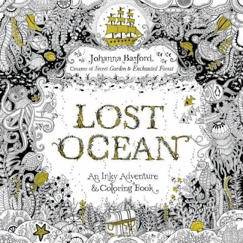 Lost Ocean: An Inky Adventure and Coloring Book for Adults цена и информация | Krāsojamās grāmatas | 220.lv