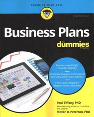 Business Plans For Dummies, 3rd Edition 3rd Edition цена и информация | Книги по экономике | 220.lv