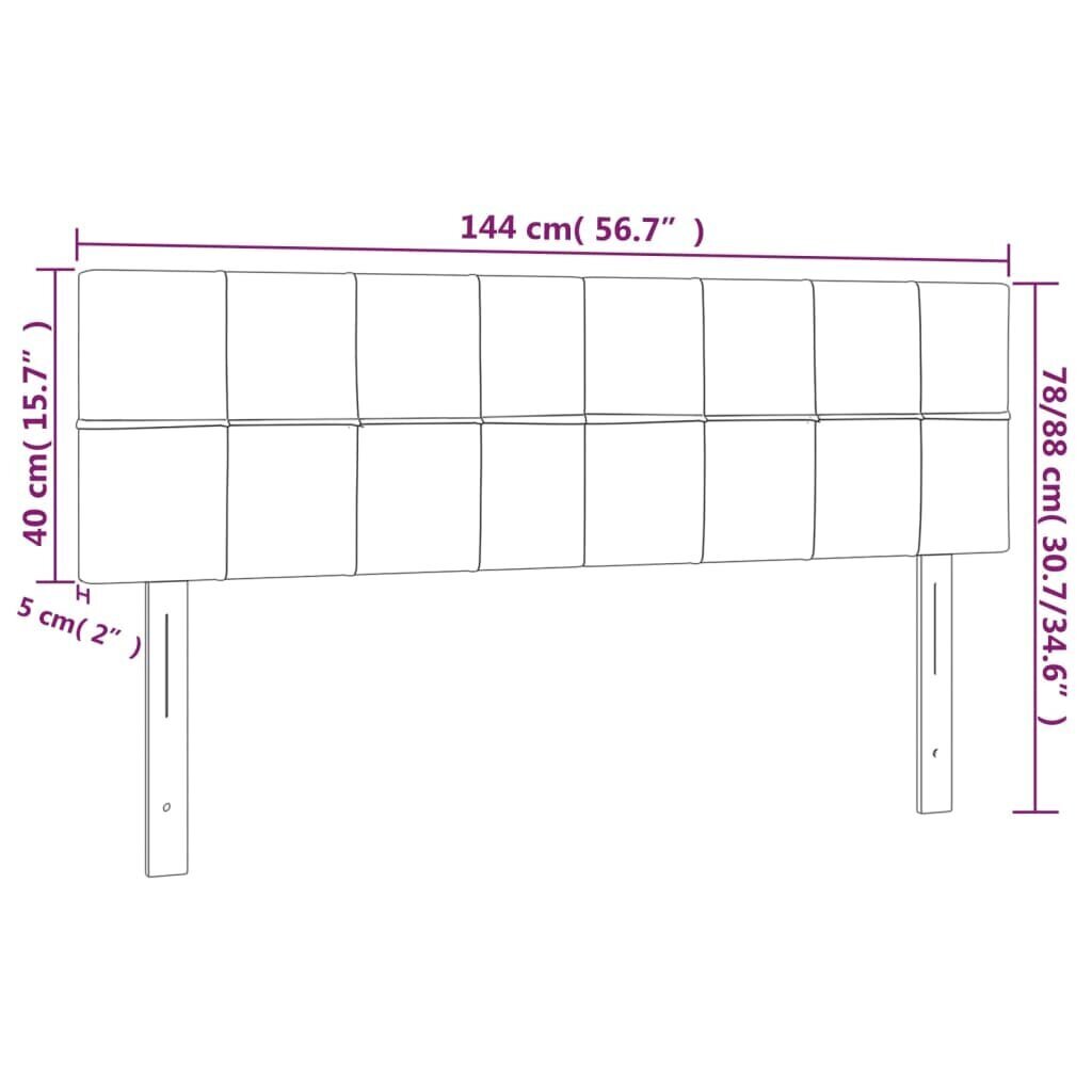 Gultas galvgaļi vidaXL (72x5x78/88 cm), 2 gab., tumši brūns cena un informācija | Gultas | 220.lv