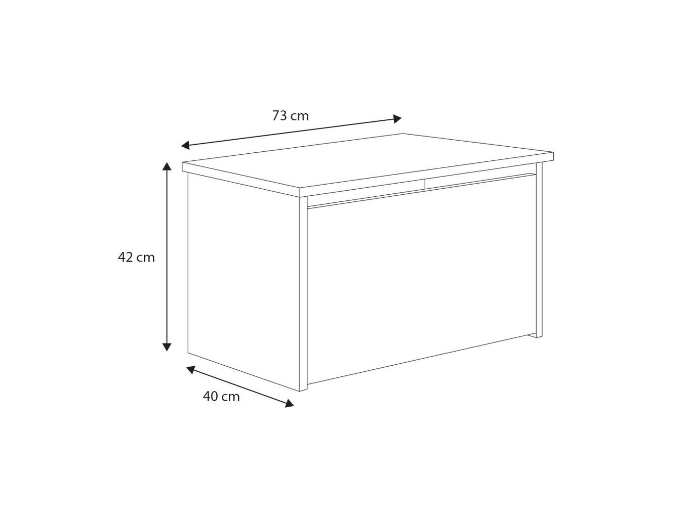 Rotaļlietu kaste Daria, 73x40x42 cm цена и информация | Veļas grozi un mantu uzglabāšanas kastes | 220.lv