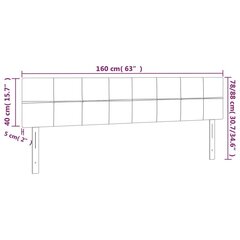 Gultas galvgaļi vidaXL (80x5x78/88 cm), 2 gab., zils cena un informācija | Gultas | 220.lv