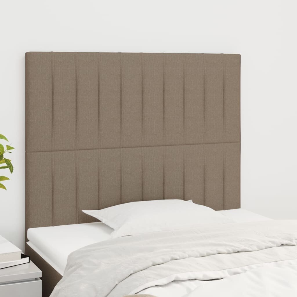 Galvgalis, Audums, 2gab., 80x5x78/88cm, taupe krāsa cena un informācija | Gultas | 220.lv