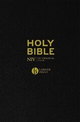NIV Larger Print Black Leather Bible cena un informācija | Garīgā literatūra | 220.lv
