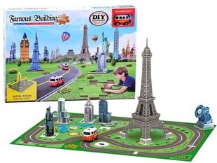 3D puzle Eiffel Tower ar mašīnu цена и информация | Пазлы | 220.lv