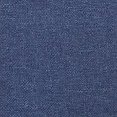 vidaXL galvgalis ar malām, 183x23x118/128 cm, zils audums цена и информация | Кровати | 220.lv