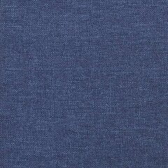 vidaXL galvgalis ar malām, 163x23x118/128 cm, zils audums цена и информация | Кровати | 220.lv