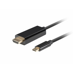 USB C - HDMI kabelis Lanberg CA-CMHD-10CU-0018-BK цена и информация | Кабели и провода | 220.lv