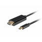 USB C - HDMI kabelis Lanberg CA-CMHD-10CU-0030-BK цена и информация | Kabeļi un vadi | 220.lv