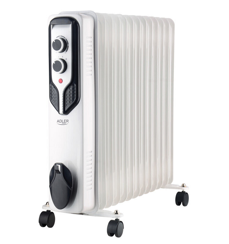 Eļļas radiators Adler 7818, 2500W, 13 sekc. cena un informācija | Sildītāji | 220.lv