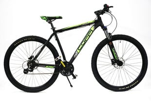 MTB велосипед 27,5" F:51 черный/зеленый цена и информация | Велосипеды | 220.lv