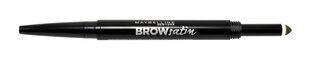 Uzacu zīmulis un pildīšanas pūderis Maybelline Brow Satin Duo Medium Brown, 10 g cena un informācija | Uzacu krāsas, zīmuļi | 220.lv