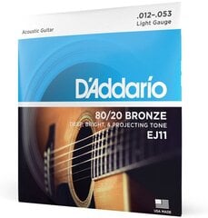 Струны для акустической гитары D'Addario EJ11 .012 цена и информация | D'Addario Музыкальные инструменты и принадлежности | 220.lv