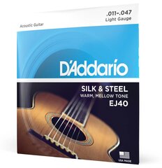 Струны для акустической гитары D'Addario EJ40 .011 цена и информация | Принадлежности для музыкальных инструментов | 220.lv
