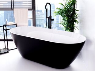 Ванна Besco Moya Black&White 160, с Klik-klak Black, очищаемым сверху цена и информация | Для ванны | 220.lv