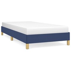 vidaXL gultas rāmis, zils, 90x200 cm audums cena un informācija | Gultas | 220.lv