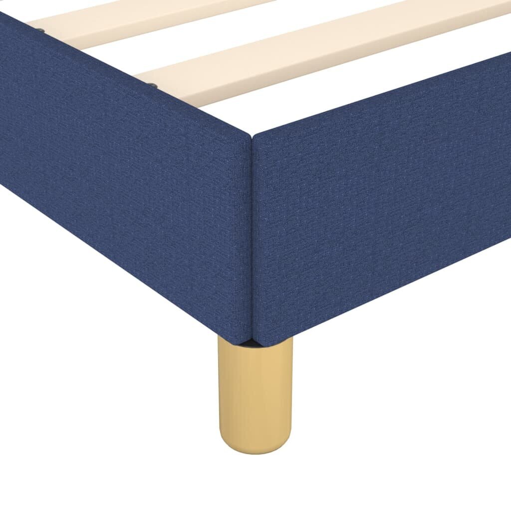 vidaXL gultas rāmis, zils, 100x200 cm, audums цена и информация | Gultas | 220.lv
