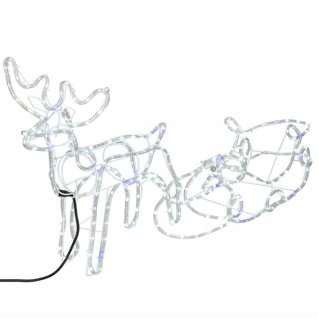 Gaismas ziemeļbriedis ar kamanām цена и информация | Ziemassvētku lampiņas, LED virtenes | 220.lv