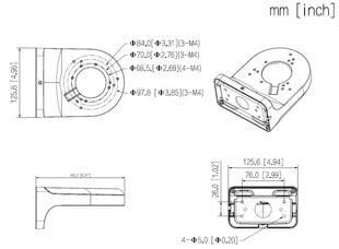 Держатель для камеры PFB205W-E Daua цена и информация | Камеры видеонаблюдения | 220.lv