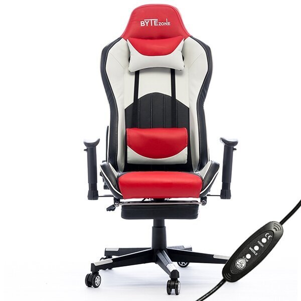 Masāžas spēļu krēsls ByteZone Dolce Gaming Chair, melnsarkans цена и информация | Biroja krēsli | 220.lv