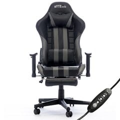 Массажное игровое кресло ByteZone Python с bluetooth динамиками Gaming Chair, черно-серое цена и информация | Офисные кресла | 220.lv