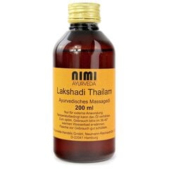 Nomierinoša ķermeņa masāžas eļļa Lakshadi Thailam, Nimi Ayurveda, 200 ml cena un informācija | Masāžas eļļas | 220.lv