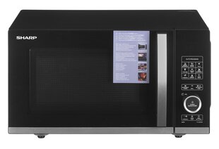 Sharp Microwave Oven with Grill YC-QG204AE-B Free standing  20 L  800 W  Grill  Black цена и информация | Микроволновые печи | 220.lv