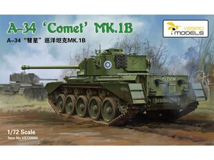 Сборная модель VESPID MODELS - British Army A-34 Comet MK.1B cruiser tank, 1/72, 720004 цена и информация | Vespid Models Товары для детей и младенцев | 220.lv