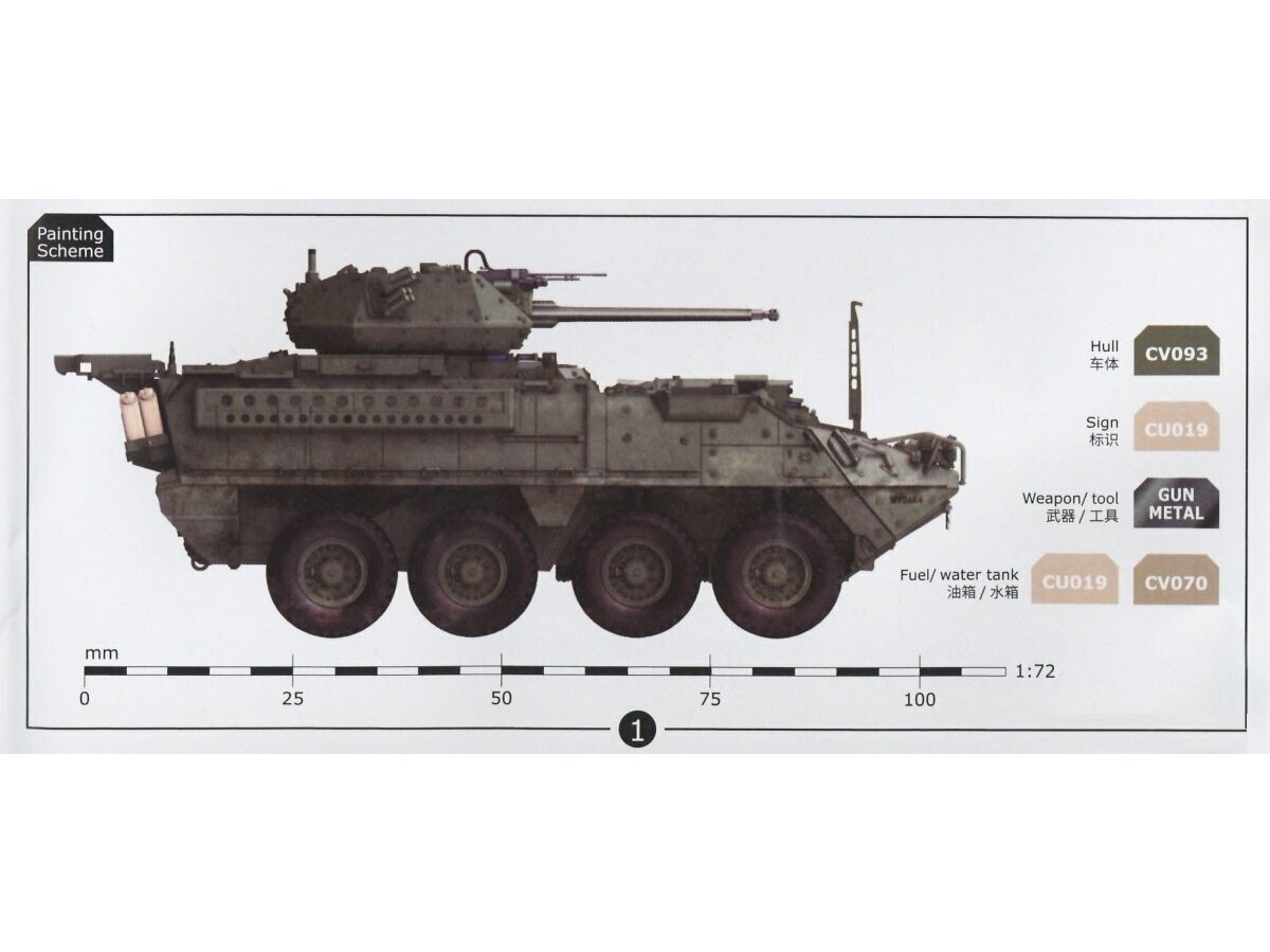 3R Model - Stryker M1296 Dragoon, 1/72, TK7007 cena un informācija | Konstruktori | 220.lv
