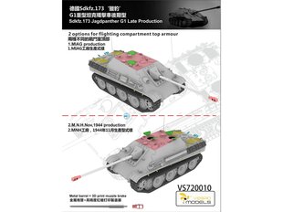 VESPID MODELS - SdKfz.173 G1 Jagdpanther Late Production, 1/72, 720010 cena un informācija | Konstruktori | 220.lv