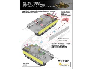 VESPID MODELS - Pz.Kpfw.V PANTHER 'F' (75mm Kw.K. L/70), 1/72, 720011 цена и информация | Kонструкторы | 220.lv