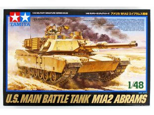 Tamiya - U.S. Main Battle Tank M1A2 Abrams, 1/48, 32592 цена и информация | Конструкторы и кубики | 220.lv