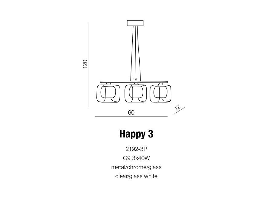 Piekaramā lampa AZzardo Happy AZ0484 cena un informācija | Piekaramās lampas | 220.lv