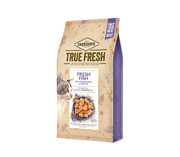 Carnilove True Fresh sausā barība kaķiem, ar zivīm, 1,8 kg cena un informācija | Sausā barība kaķiem | 220.lv