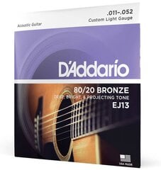 Струны для акустической гитары D'Addario EJ13 .011 цена и информация | Принадлежности для музыкальных инструментов | 220.lv