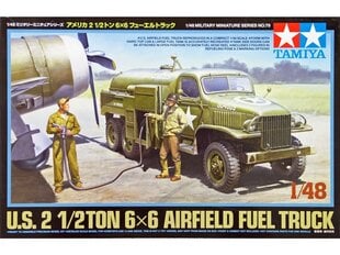 Сборная модель Tamiya - U.S. 2 1/2TON 6x6 Airfield Fuel Truck, 1/48, 32579 цена и информация | Конструкторы и кубики | 220.lv