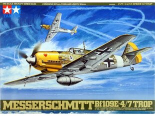 Сборная модель Tamiya - Messerschmitt Bf109E-4/7 Trop, 1/48, 61063 цена и информация | Конструкторы и кубики | 220.lv