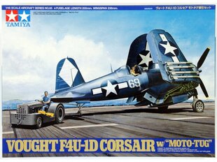 Tamiya - Vought F4U-1D Corsair w/"Moto-Tug", 1/48, 61085 cena un informācija | Konstruktori | 220.lv