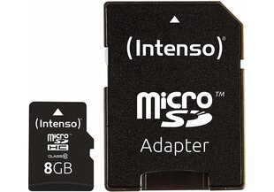 Карта памяти Intenso Micro SDHC 8GB 3413460 цена и информация | Карты памяти для телефонов | 220.lv