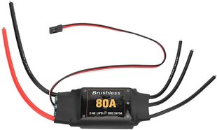 1 gabals ESC 80A ātruma regulators ar 5V/5A 2-6S LIPO ubec rc helikoptera lidaparātiem cena un informācija | Smart ierīces un piederumi | 220.lv