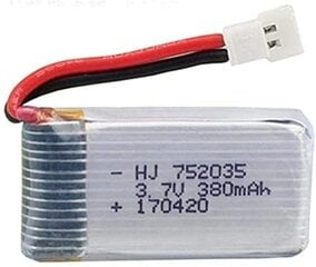 1 шт 3.7v 380mAh Перезаряжаемый Li-Po аккумулятор для Hubsan X4 H107c H107d H107L, Syma X11 X11C, HS170 HS170C F180C HS170G TOZO Q2020 E016H E016F FX801 V911S A120 XK A150 V966 Rc Quadricopter цена и информация | Smart устройства и аксессуары | 220.lv