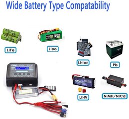 1 gabals HTRC RC LiPo lādētājs balansēšanas 150W 10A 1-6S AC/DC C150 NiCd Li-Ion Life NiMH LiHV PB Smart Battery (Black) цена и информация | Smart устройства и аксессуары | 220.lv