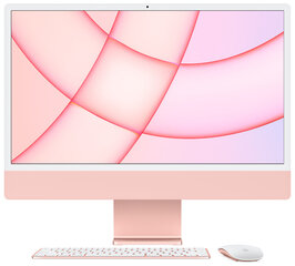 iMac 2021 Retina 4.5K 24" - M1 7C GPU / 8GB / 256 SSD Pink (atjaunots, stāvoklis A) cena un informācija | Portatīvie datori | 220.lv