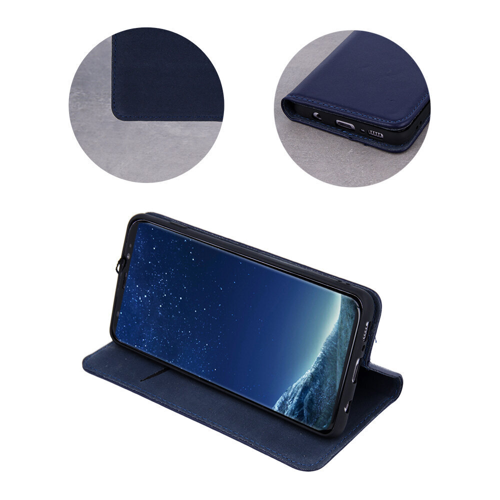 Genuine Leather case Smart Pro for iPhone 7 / 8 / SE 2020 / SE 2022 navy blue cena un informācija | Telefonu vāciņi, maciņi | 220.lv