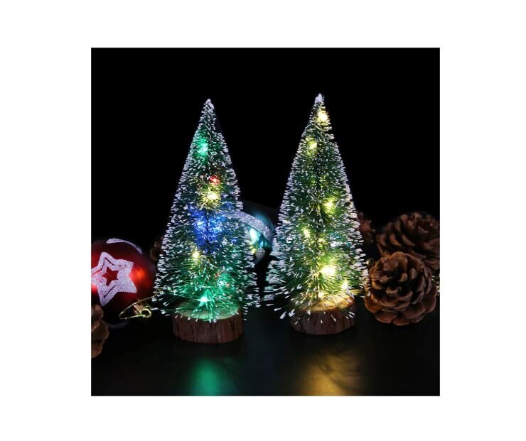 Ziemassvētku eglīte ar LED apgaismojumu, augstums 30 cm cena un informācija | Ziemassvētku dekorācijas | 220.lv
