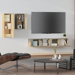 TV skapīšu komplekts vidaXL, 4-daļīgs, brūns cena un informācija | TV galdiņi | 220.lv