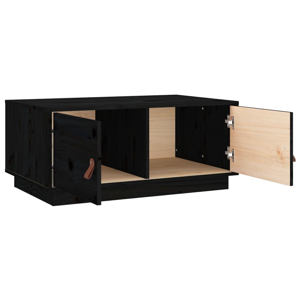 Kafijas galdiņš vidaXL (80x50x35cm), melns cena un informācija | Žurnālgaldiņi | 220.lv