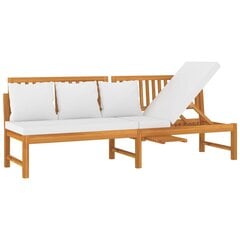 Dārza dīvāns ar spilveniem (200x60x75cm), balts cena un informācija | Dārza mēbeļu komplekti | 220.lv